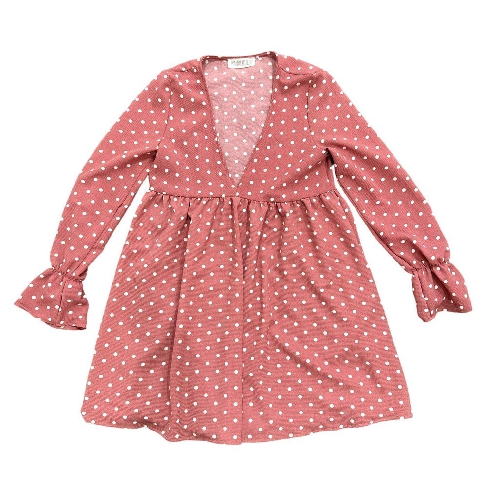 Wanderlux Polka Dot Mid Sleeve Dress, Size XS​​​​​